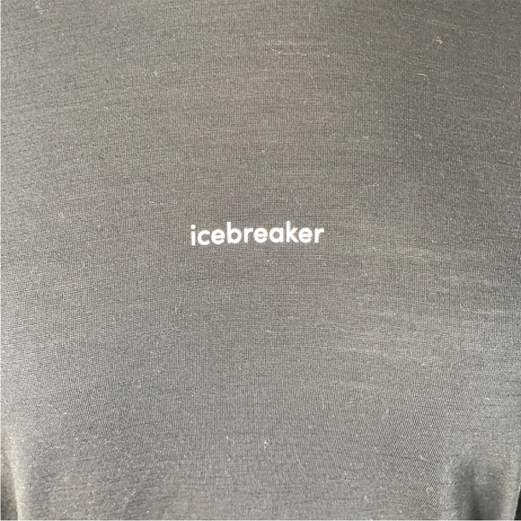 Icebreaker Womens Cool-Lite Wool Blend Hoodie Size XL Thumbholes Logo - Picture 2 of 7